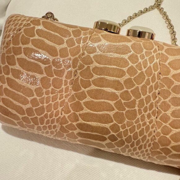 Sondra Roberts Nude Embossed Clutch with Pearl Closure - Picture 9 of 9